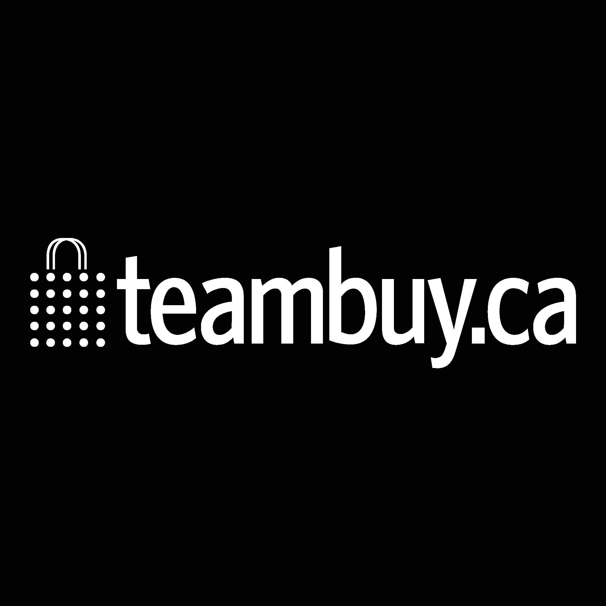 TeamBuy.ca White Logo Vector Logo